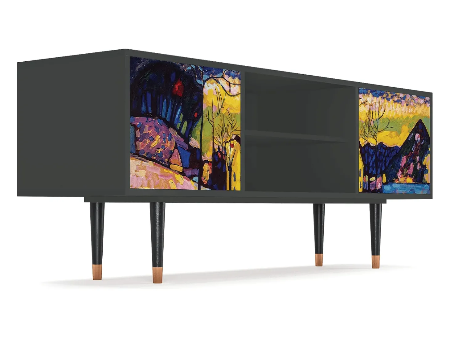 Mueble de TV - 170х69х48 cm - T2 - Winter Landscape, Antracite