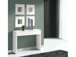 Móveis de corredor brancos modernos Lupe 101x76x30 cm
