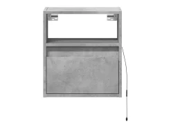 Móveis de parede para TV estante multimídia televisão aparador TV sala de jantar sala de estar quarto e luzes LED 2 peças 41 x 31 x 45 cm cinza 02_0029119