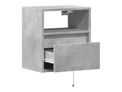 Móveis de parede para TV estante multimídia televisão aparador TV sala de jantar sala de estar quarto e luzes LED 2 peças 41 x 31 x 45 cm cinza 02_0029119