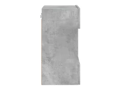 Móveis de parede para TV estante multimídia televisão aparador TV sala de jantar sala de estar quarto e luzes LED 2 peças 40 x 30 x 60,5 cm cinza 02_0029129