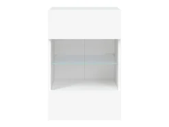 Móveis de parede para TV estante multimídia televisão aparador TV sala de jantar sala de estar quarto com luzes LED 2 peças 40 x 30 x 60,5 cm branco 02_0029101
