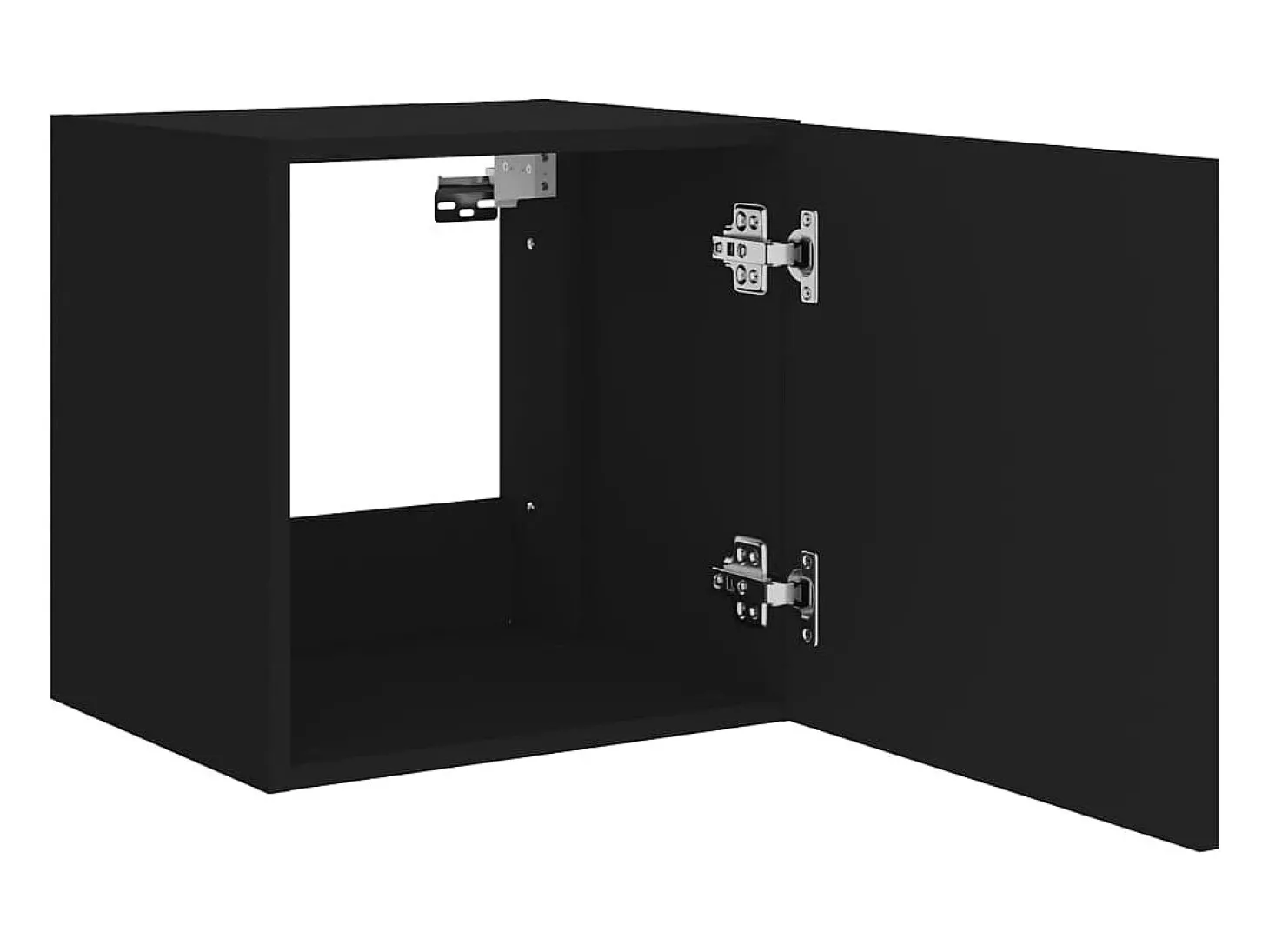 Móveis de parede para TV prateleira multimídia televisão aparador TV sala de jantar sala de estar quarto com luzes LED 2 peças 40,5 x 35 x 40 cm preto 02_0029104