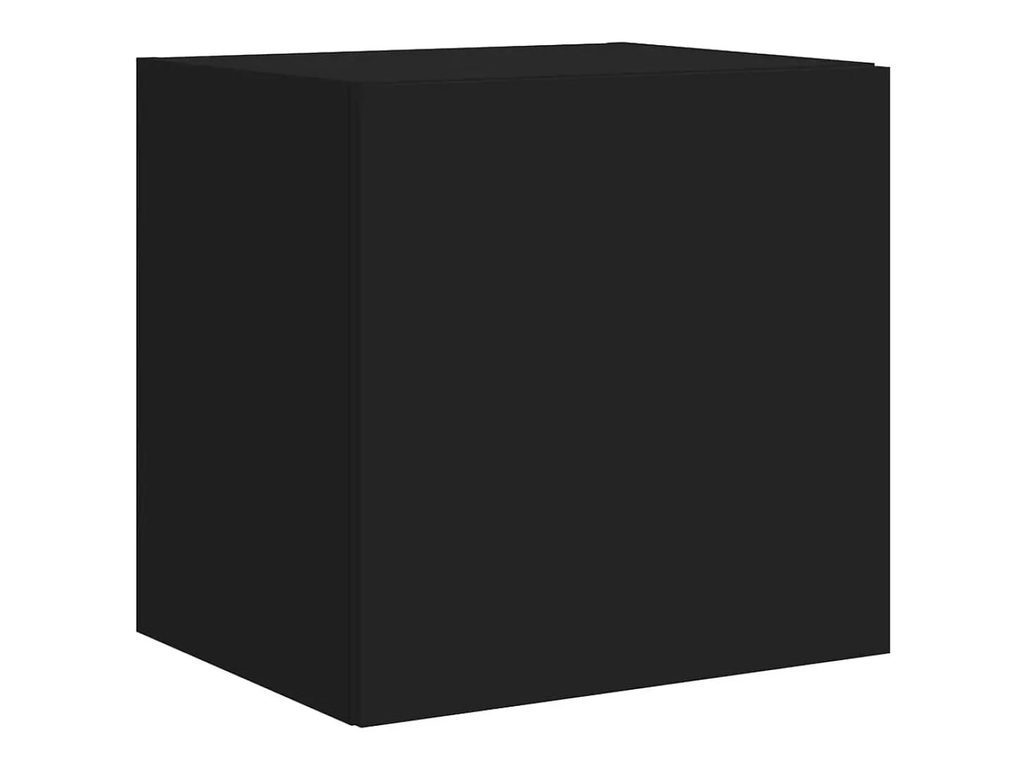Móveis de parede para TV prateleira multimídia televisão aparador TV sala de jantar sala de estar quarto com luzes LED 2 peças 40,5 x 35 x 40 cm preto 02_0029104