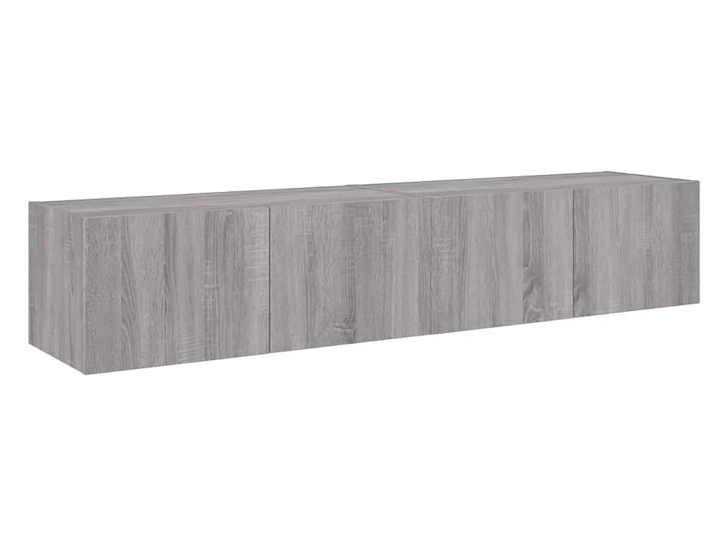 Móveis de parede para TV prateleira multimídia televisão aparador TV sala de jantar sala de estar quarto e luzes LED 2 peças sonoma 80 x 35 x 31 cm cinza 02_0029156