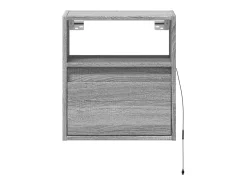 Móveis de parede para TV prateleira multimídia televisão aparador TV sala de jantar sala de estar quarto e luzes LED 2 peças sonoma 41 x 31 x 45 cm cinza 02_0029123