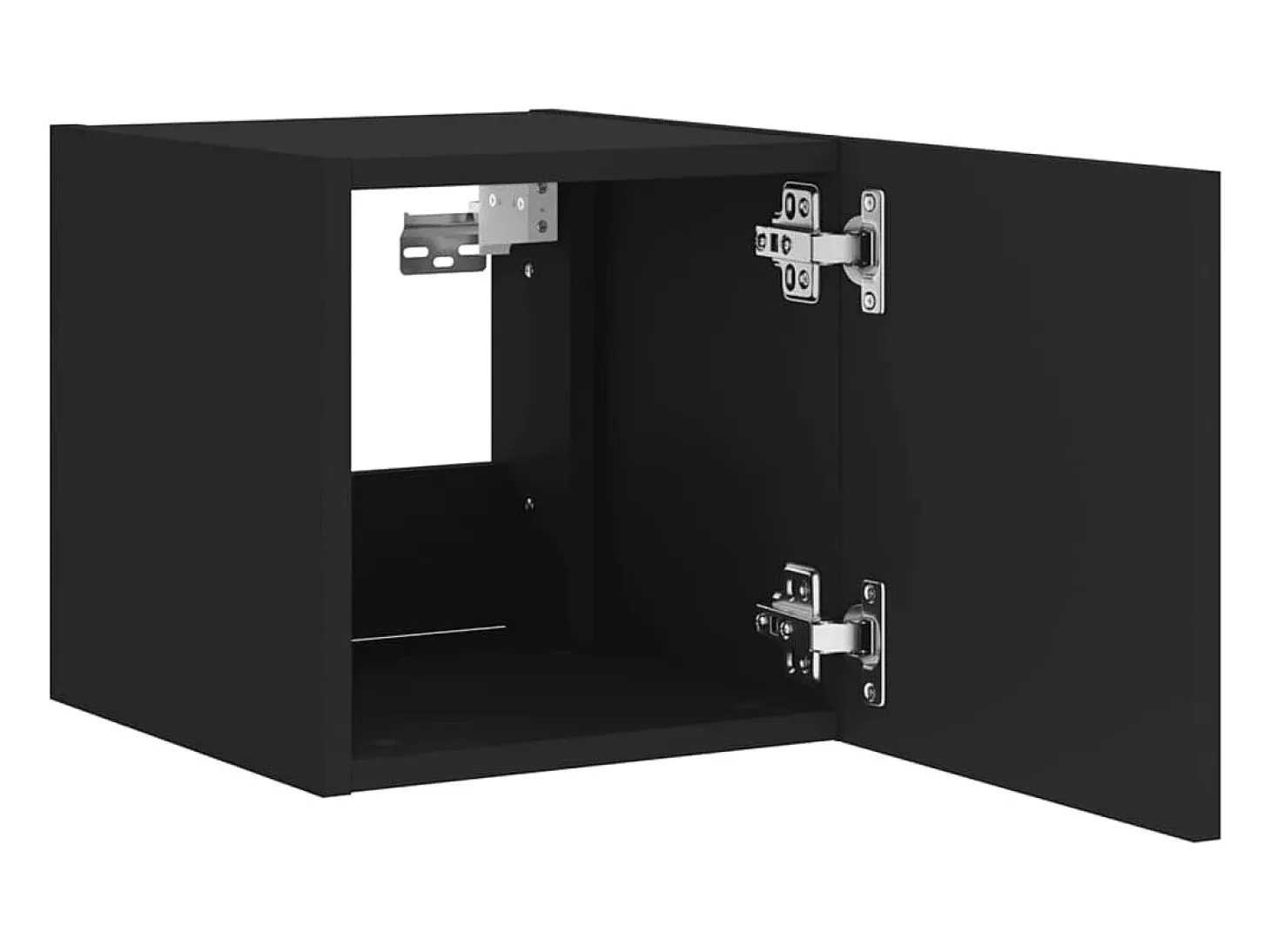 Móveis de parede para TV prateleira multimídia televisão aparador TV sala de jantar sala de estar quarto com luzes LED 2 peças 30,5 x 35 x 30 cm preto 02_0029096
