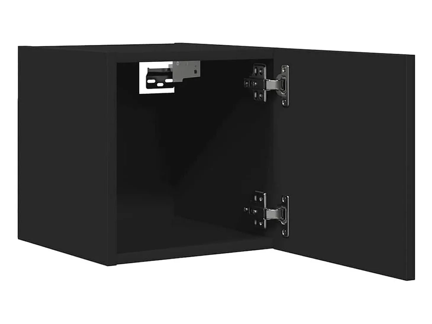 Móveis de parede para TV prateleira de televisão multimídia televisão buffet sala de jantar sala de estar quarto 2 peças 30,5 x 30 x 30 cm preto 02_0028905