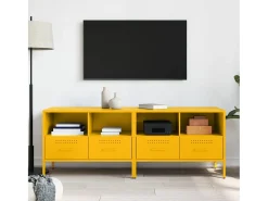 Móveis de TV 2 pcs 68x39x50,5 cm aço amarelo mostarda PT893430