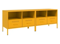 Móveis de TV 2 pcs 68x39x50,5 cm aço amarelo mostarda PT893430