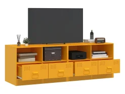 Móveis de TV 2 pcs 67x39x44 cm aço amarelo mostarda PT912142