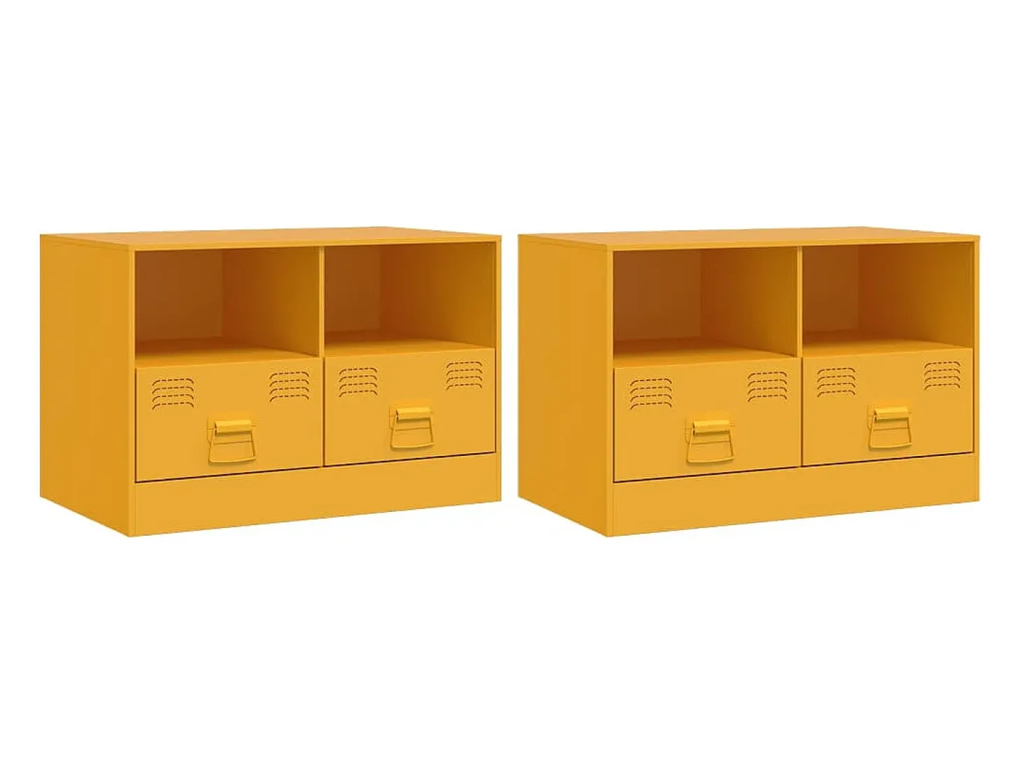 Móveis de TV 2 pcs 67x39x44 cm aço amarelo mostarda PT912142