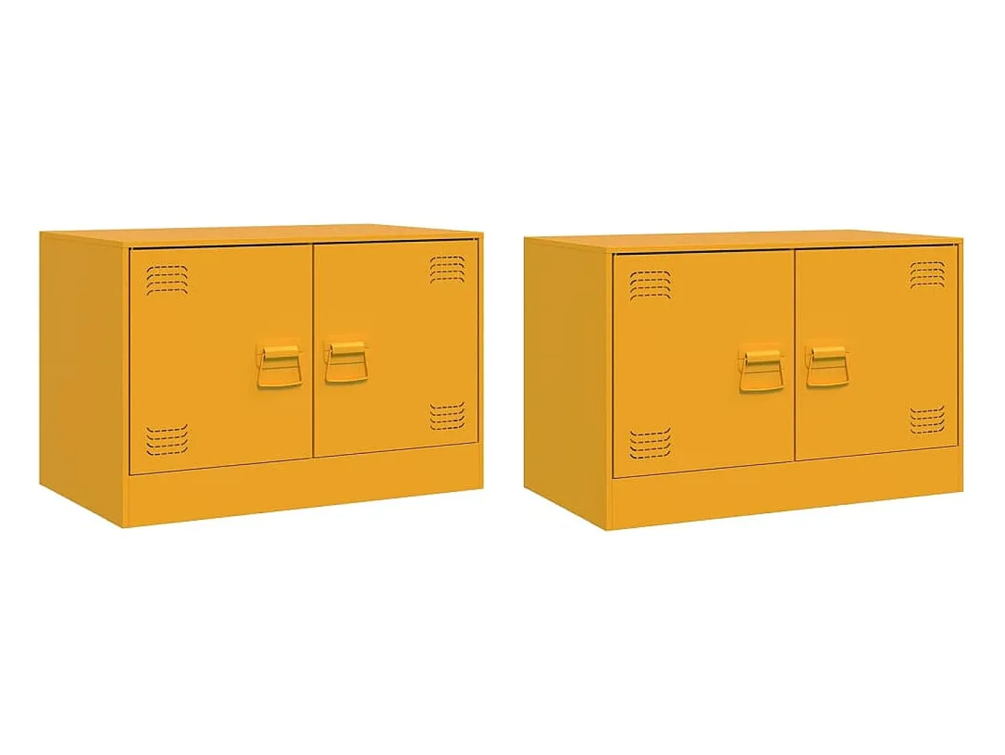Móveis de TV 2 pcs 67x39x44 cm aço amarelo mostarda PT574536