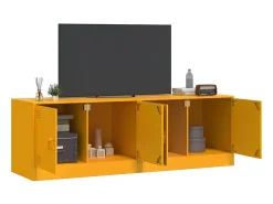 Móveis de TV 2 pcs 67x39x44 cm aço amarelo mostarda PT574536