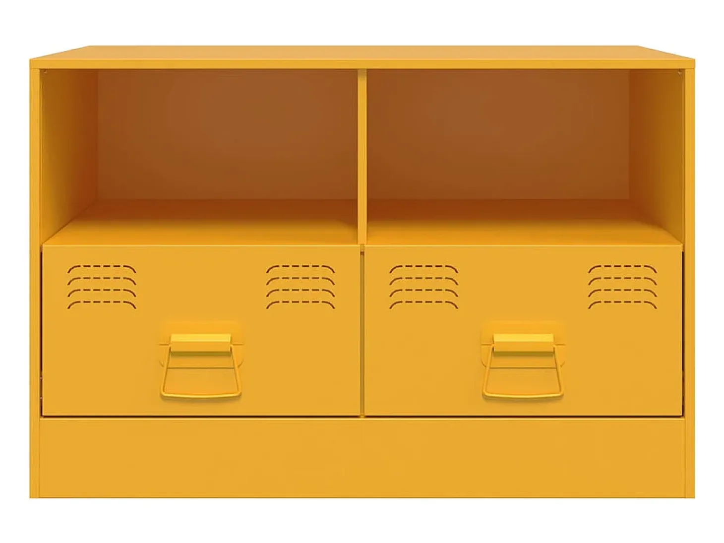 Móveis de TV 2 pcs 67x39x44 cm aço amarelo mostarda