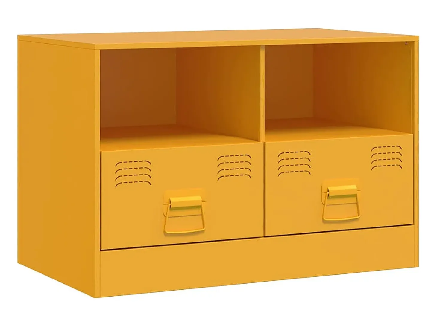 Móveis de TV 2 pcs 67x39x44 cm aço amarelo mostarda