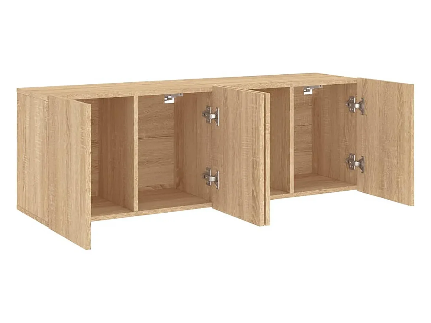 Móveis de TV de parede prateleira multimídia aparador TV sala de jantar sala de estar quarto 2 peças carvalho Sonoma 60 x 30 x 41 cm marrom 02_0029000