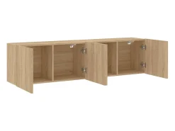 Móveis de TV de parede prateleira multimídia aparador TV sala de jantar sala de estar quarto 2 peças carvalho Sonoma 80 x 30 x 41 cm marrom 02_0029002