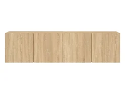 Móveis de TV de parede prateleira multimídia aparador TV sala de jantar sala de estar quarto 2 peças carvalho Sonoma 80 x 30 x 41 cm marrom 02_0029002