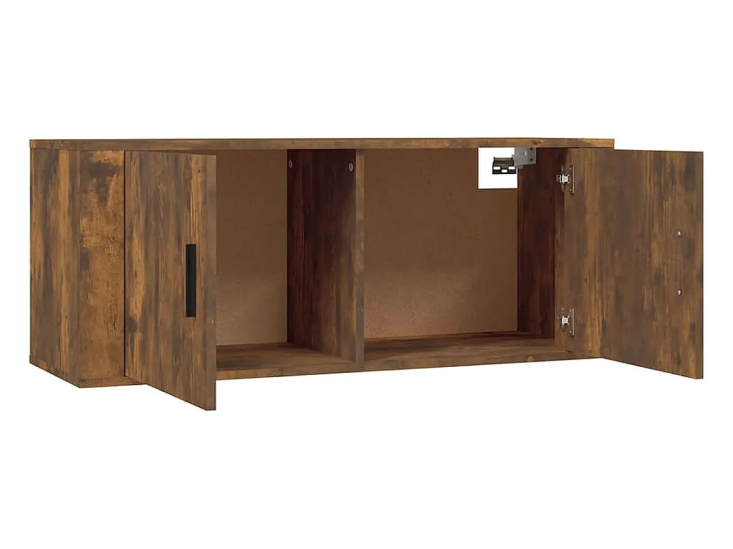 Móveis de TV de parede prateleira multimídia aparador TV sala de jantar sala de estar quarto 2 peças carvalho fumado 100 x 345 x 40 cm castanho 02_0028978