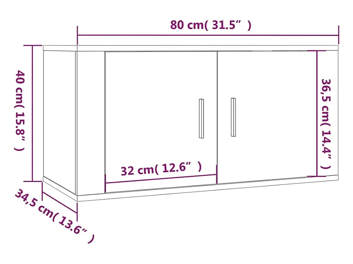Móveis de TV de parede prateleira multimídia aparador de TV sala de jantar sala de estar quarto 3 peças carvalho fumado 80 x 345 x 40 cm castanho 02_0029047