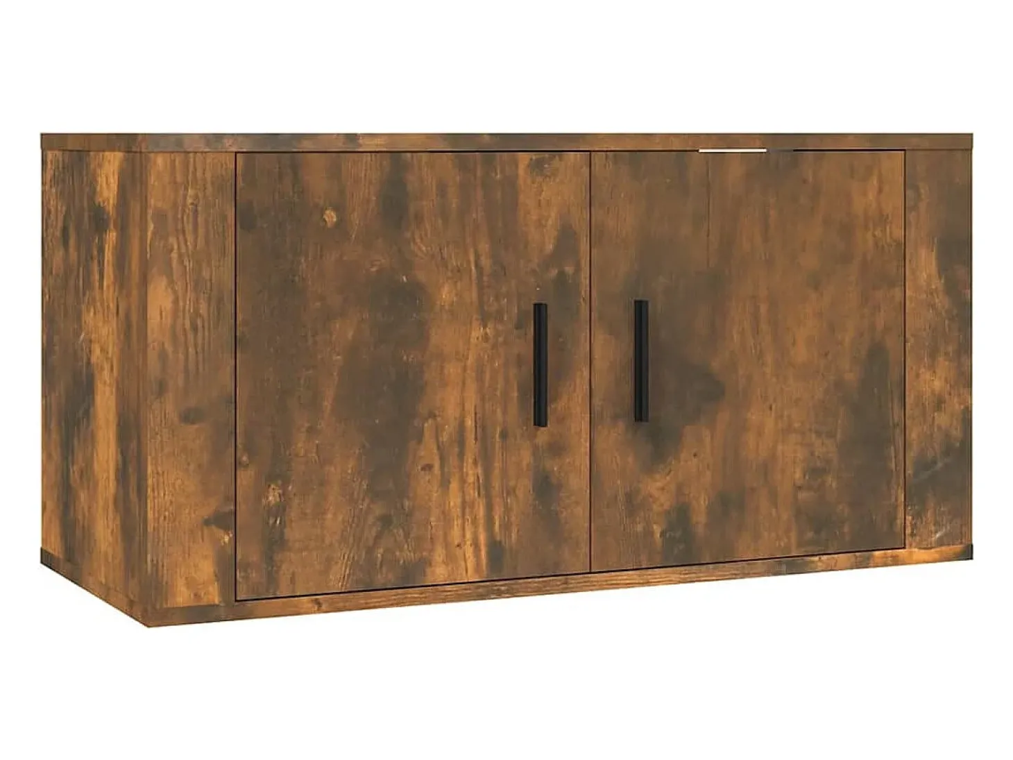 Móveis de TV de parede prateleira multimídia aparador de TV sala de jantar sala de estar quarto 3 peças carvalho fumado 80 x 345 x 40 cm castanho 02_0029047