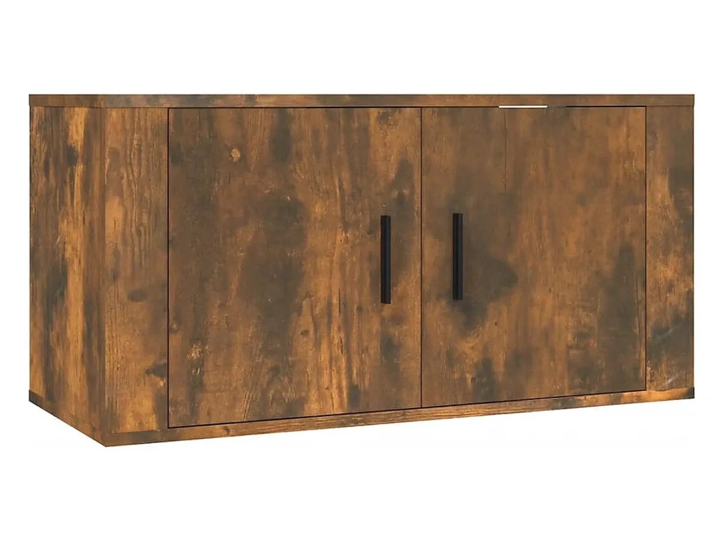 Móveis de TV de parede prateleira multimídia aparador TV sala de jantar sala de estar quarto 2 peças carvalho fumado 80 x 345 x 40 cm castanho 02_0028991