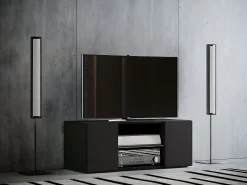 Móveis de TV VCM | Lowboard | Armário de TV | Dimensões A. 40 x L. 95 x P. 36 cm | Fernseh Furniture - Lowina (Preto)