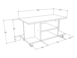 Móveis de TV VCM | Lowboard | Prateleira de TV com rodízios | Dimensões A. 40 x L. 80 x P. 40 cm | Fernseh Furniture - Findalo (Beech)