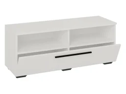 Móveis de TV VCM | Lowboard | Armário de TV com espaço de armazenamento suficiente | Dimensões A. 39 x L. 95 x P. 40 cm | Fernseh Furniture – Arila L (Branco)