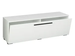 Móveis de TV VCM | Lowboard | Armário de TV com porta dobrável larga | Dimensões A. 39 x L. 115 x P. 40 cm | Fernseh Furniture – Arila M (Branco)