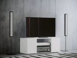 Móveis de TV VCM | Lowboard | Armário de TV | Dimensões A. 40 x L. 95 x P. 36 cm | Fernseh Furniture - Lowina (Branco)