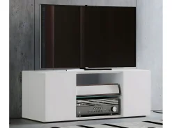Móveis de TV VCM | Lowboard | Armário de TV | Dimensões A. 40 x L. 95 x P. 36 cm | Fernseh Furniture - Lowina (Branco)