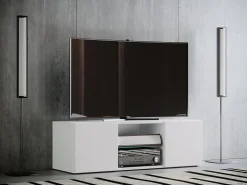 Móveis de TV VCM | Lowboard | Armário de TV | Dimensões A. 40 x L. 95 x P. 36 cm | Fernseh Furniture - Lowina (Branco)