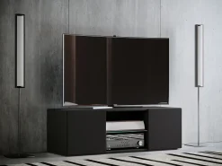 Móveis de TV VCM | Lowboard | Armário de TV | Dimensões A. 40 x L. 115 x P. 36 cm | Fernseh Furniture - Lowina (Preto)
