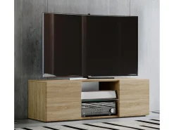 Móveis de TV VCM | Lowboard | Armário de TV | Dimensões A. 40 x L. 115 x P. 36 cm | Fernseh Furniture - Lowina (Preto)