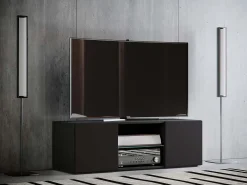 Móveis de TV VCM | Lowboard | Armário de TV | Dimensões A. 40 x L. 115 x P. 36 cm | Fernseh Furniture - Lowina (Preto)