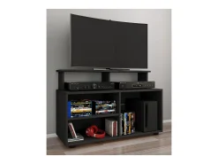 Móveis de TV VCM | Lowboard | Prateleira de TV com espaço de armazenamento suficiente | Dimensões A. 59 x L. 90 x P. 36 cm | Fernseh Furniture - Balansia (Black)