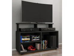 Móveis de TV VCM | Lowboard | Prateleira de TV com espaço de armazenamento suficiente | Dimensões A. 59 x L. 90 x P. 36 cm | Fernseh Furniture - Balansia (Black)