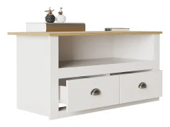 Móveis de TV VCM | Lowboard | Prateleira de TV com espaço de armazenamento suficiente | Dimensões A. 54 x L. 99 x P. 44 cm | Fernseh Furniture – Balusa (Branco)
