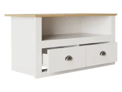 Móveis de TV VCM | Lowboard | Prateleira de TV com espaço de armazenamento suficiente | Dimensões A. 54 x L. 99 x P. 44 cm | Fernseh Furniture – Balusa (Branco)