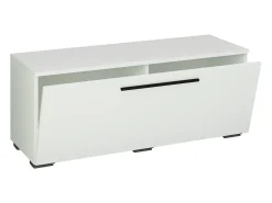 Móveis de TV VCM | Lowboard | Armário de TV com porta dobrável larga | Dimensões A. 39 x L. 95 x P. 40 cm | Fernseh Furniture – Arila S (Branco)