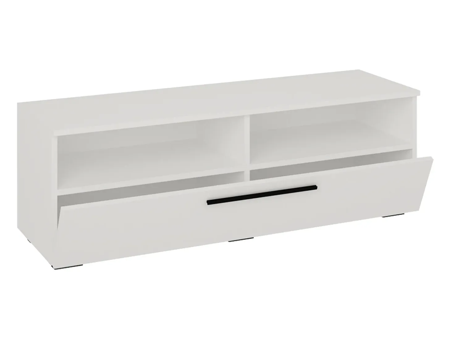 Móveis de TV VCM | Lowboard | Armário de TV com espaço de armazenamento suficiente | Dimensões A. 39 x L. 115 x P. 40 cm | Fernseh Furniture – Arila XL (Branco)