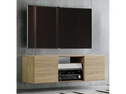 Móveis de TV VCM | Placa de parede | Pendura Lowboard | Dimensões A. 40 x L. 115 x P. 36 cm | Armário de parede - Jusa (carvalho Sonoma)