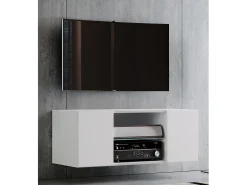Móveis de TV VCM | Placa de parede | Pendura Lowboard | Dimensões A. 40 x L. 95 x P. 36 cm | Armário de parede - Jusa (Branco)