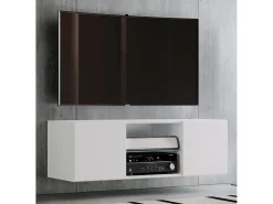 Móveis de TV VCM | Placa de parede | Pendura Lowboard | Dimensões A. 40 x L. 115 x P. 36 cm | Armário de parede - Jusa (Branco)