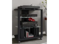 Móveis Hifi Folas Preto A. 70 x L. 60 x P. 41 cm