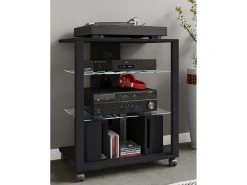 Móveis Hifi Folas Preto A. 70 x L. 60 x P. 41 cm