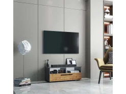 Móveis para TV Arila Antracite/carvalho mel A. 39 x L. 95 x P. 40 cm