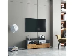Móveis para TV Arila Antracite/carvalho mel A. 39 x L. 115 x P. 40 cm